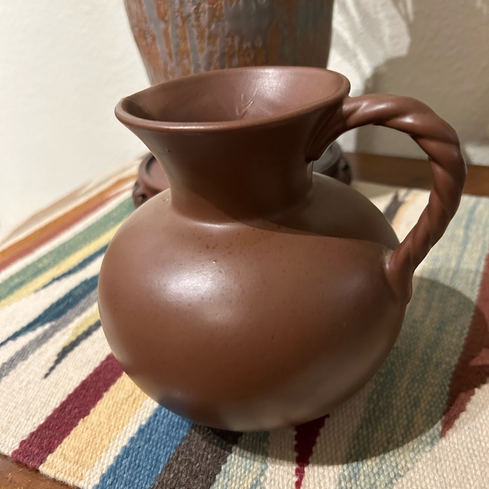 Elegant Brown Ceramic Pitcher